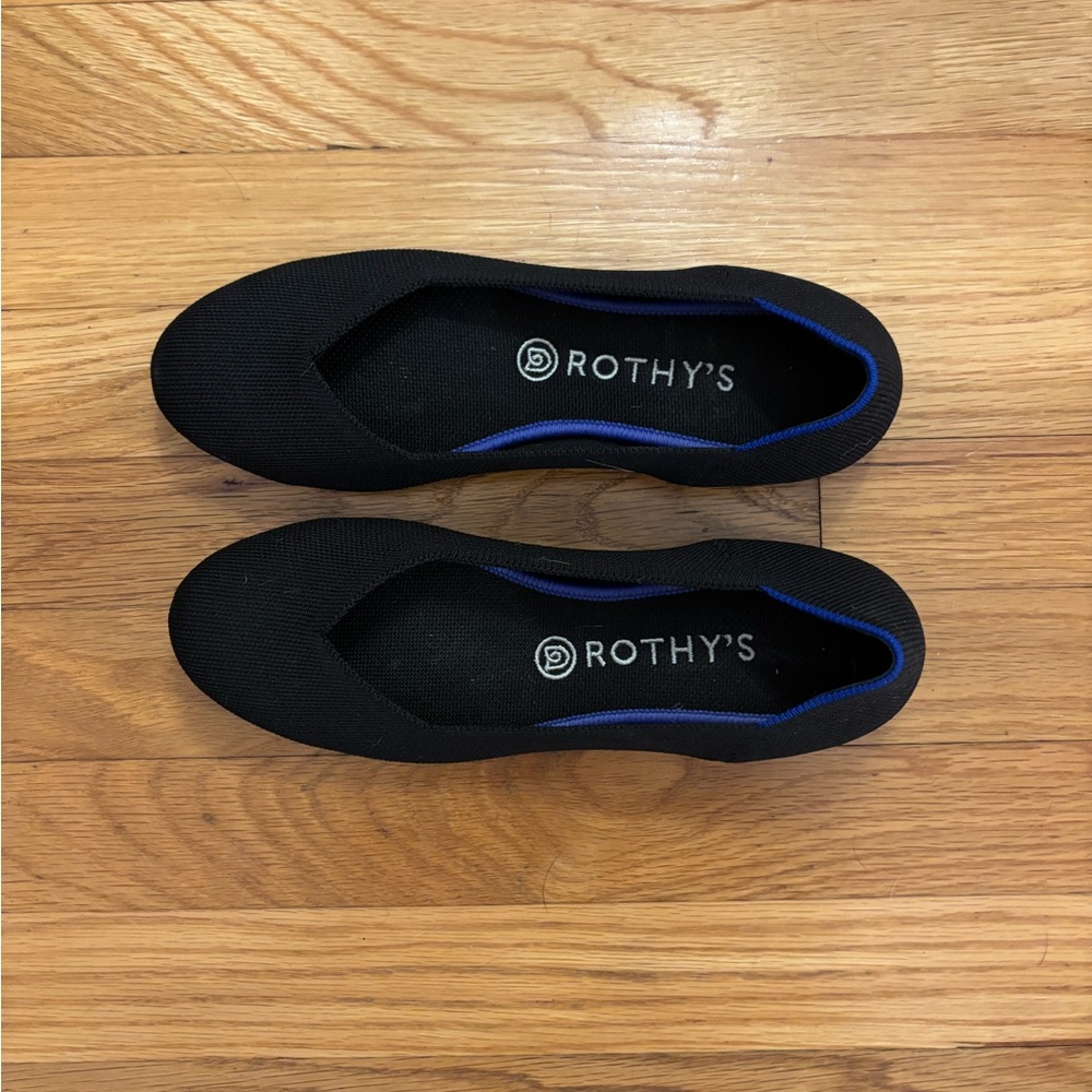 Rothy's Black and Blue Women's Flats